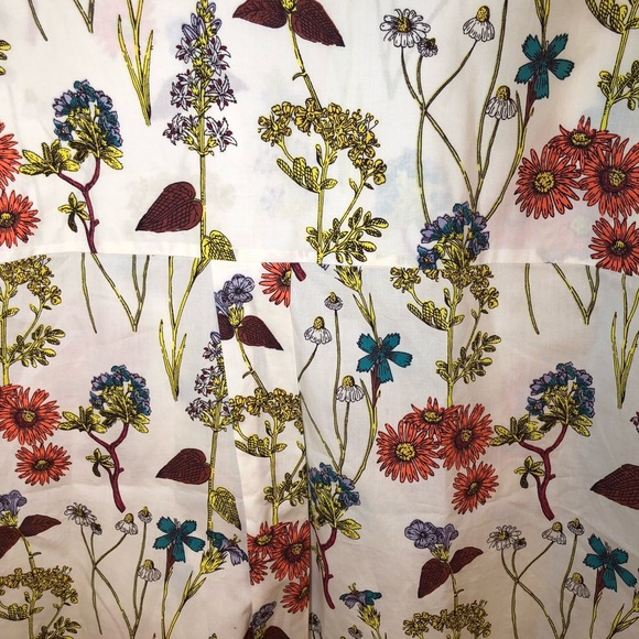 By Anthropologie floral oversized Short-Sleeve Pajama Top size M - Picture 6 of 9